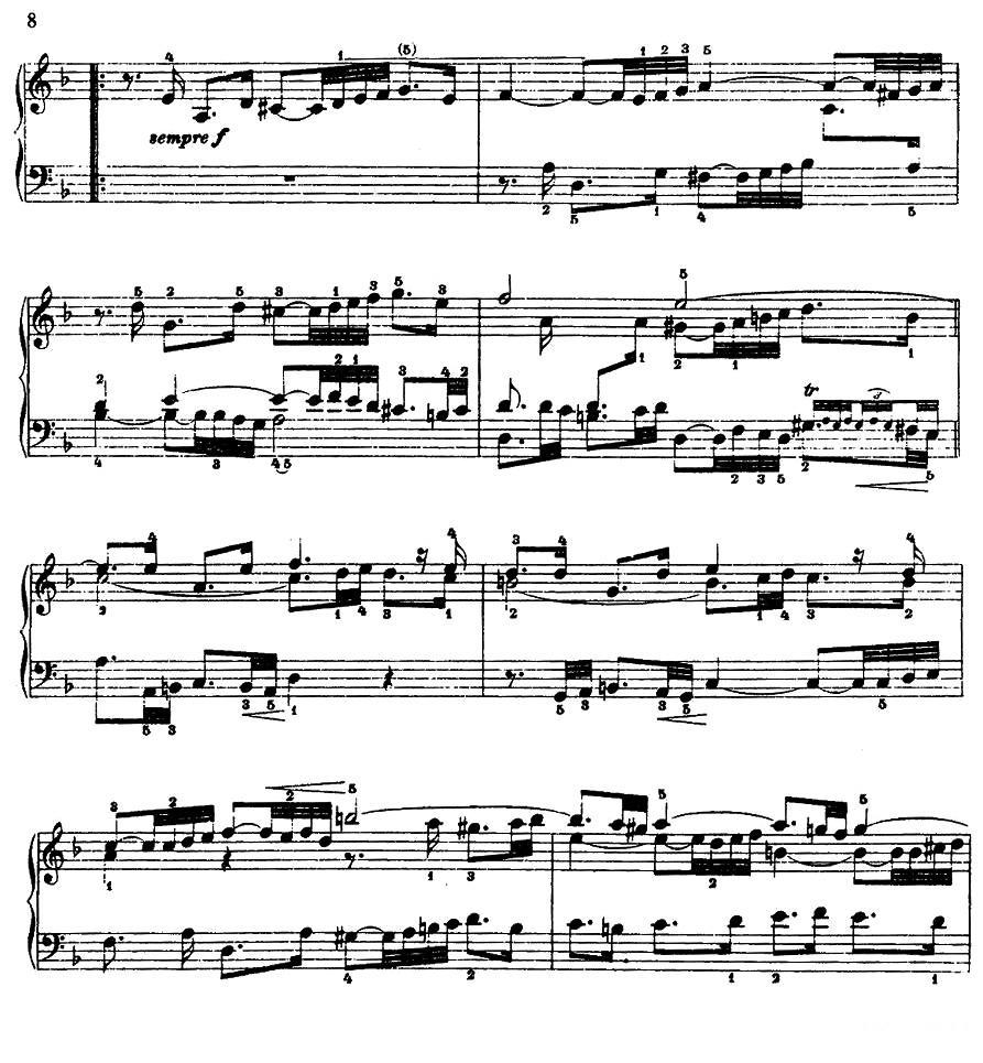 第一组曲：d小调·吉格钢琴曲谱（图2）