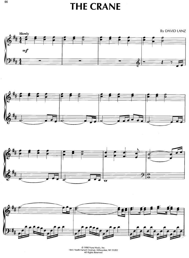 The Crane钢琴曲谱（图1）