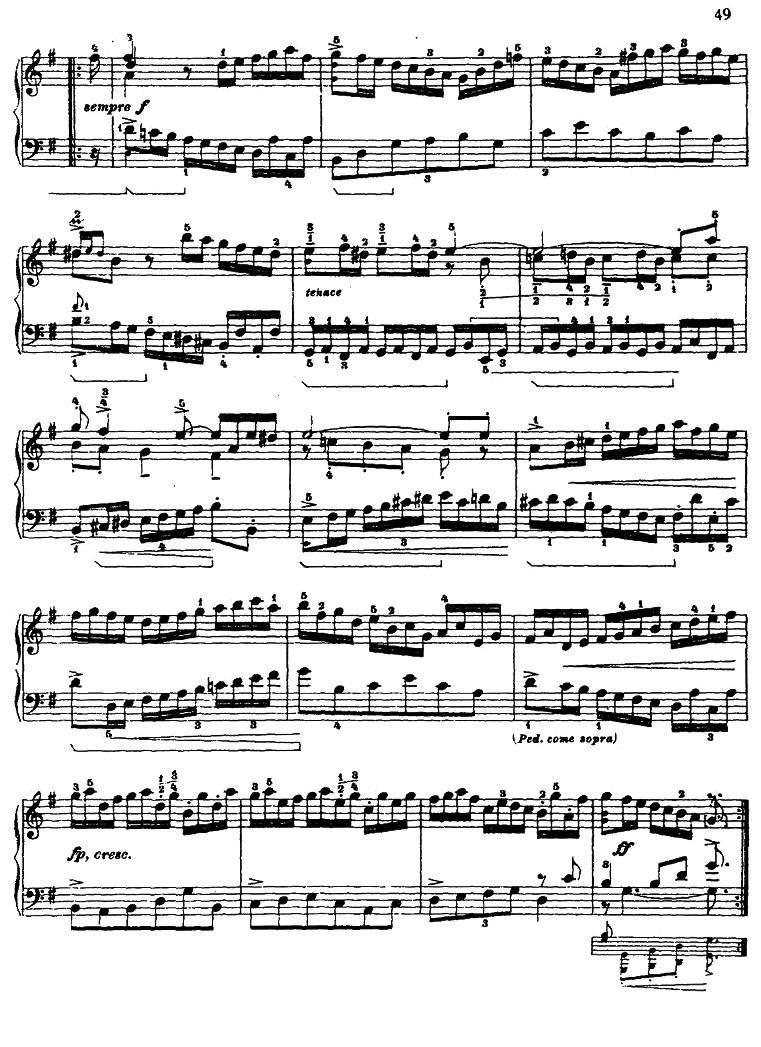 第五组曲：G大调·库朗特钢琴曲谱（图2）