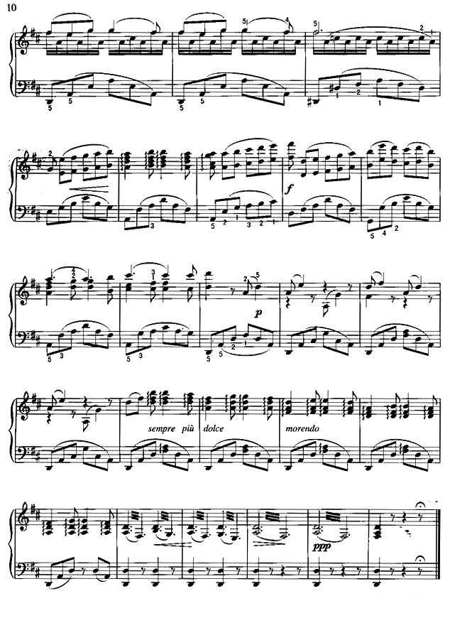 霍夫曼船歌钢琴曲谱（图3）