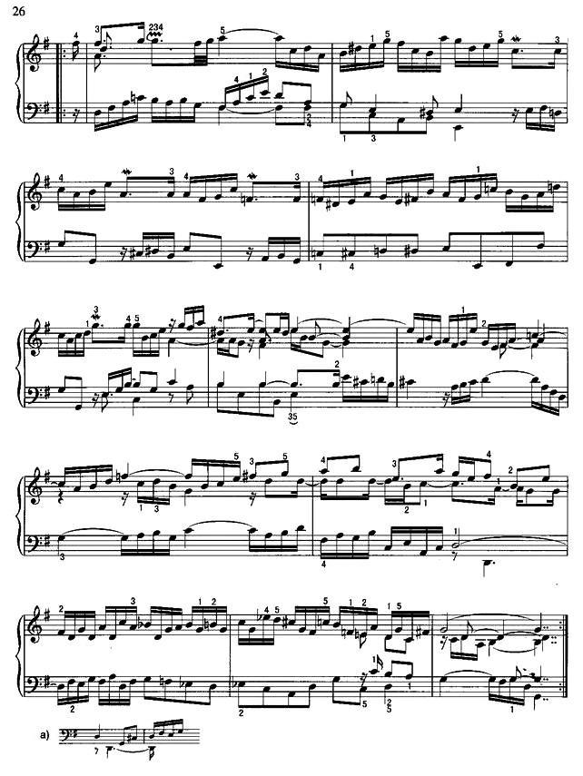 阿列曼德舞曲钢琴曲谱（图2）