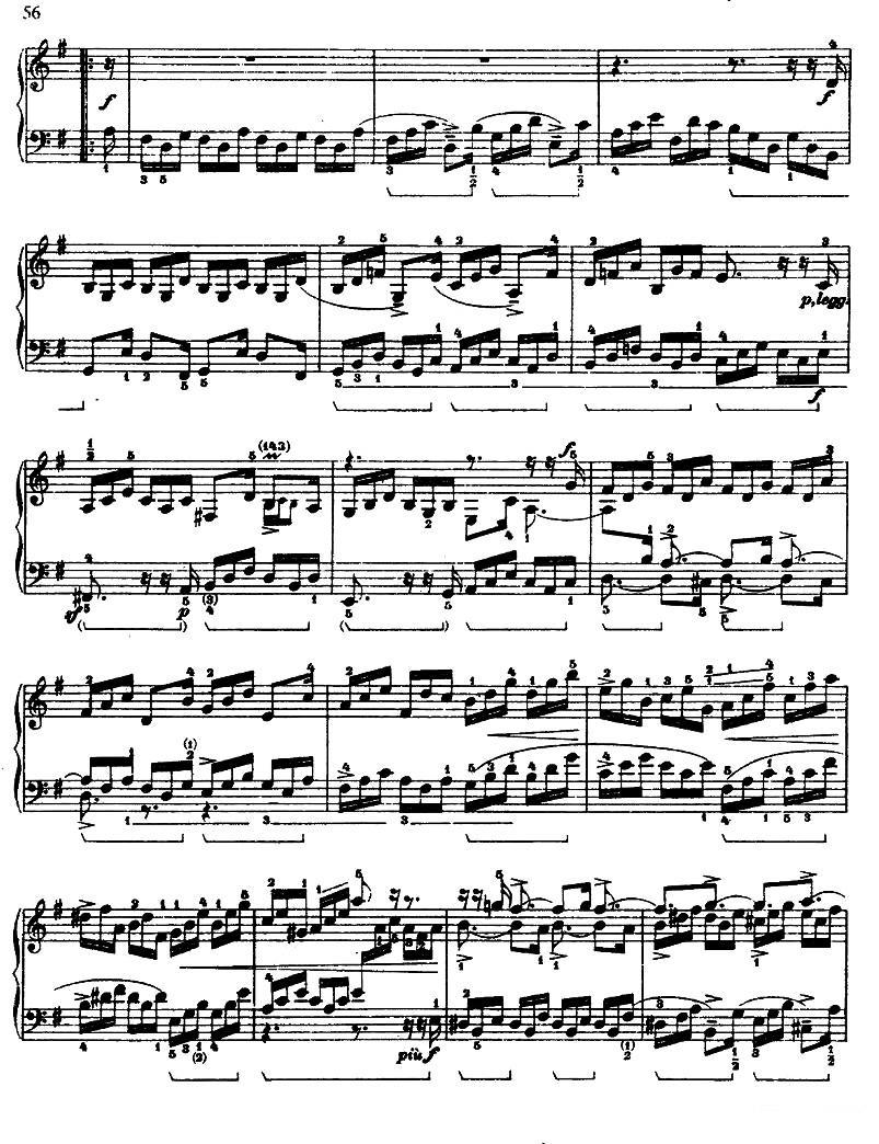第五组曲：G大调·吉格钢琴曲谱（图2）