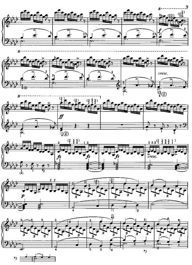 即兴曲（第4首）钢琴曲谱（图3）