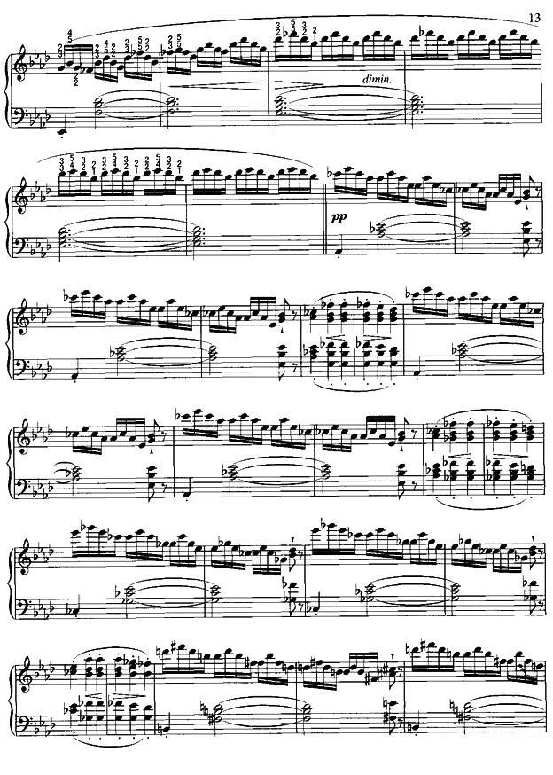 即兴曲（第4首）钢琴曲谱（图7）