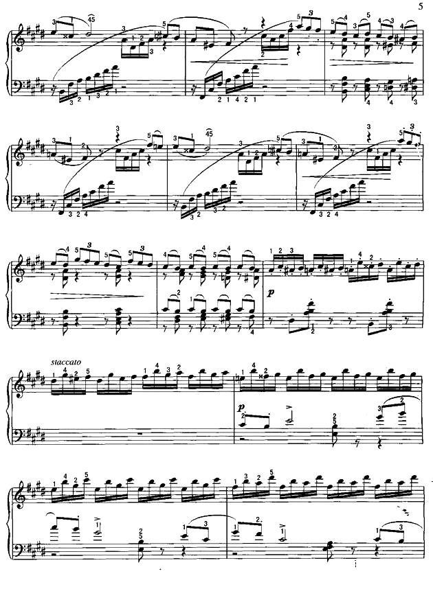 三驾马车之旅（选自《四季》）钢琴曲谱（图5）