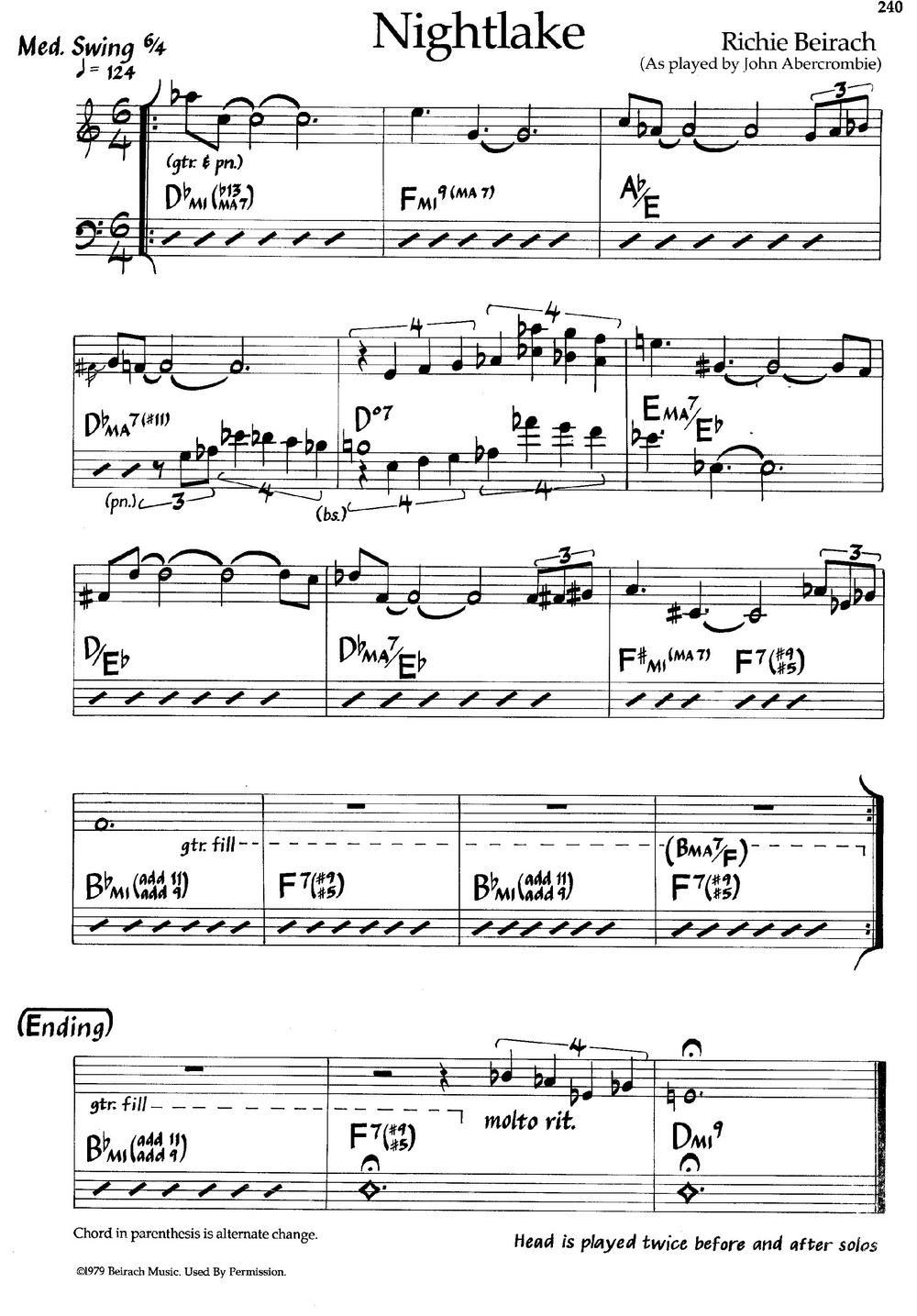 Nightlake（爵士钢琴曲）钢琴曲谱（图1）