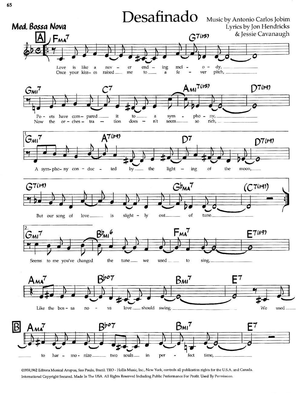 Desafinado（爵士钢琴曲）钢琴曲谱（图1）