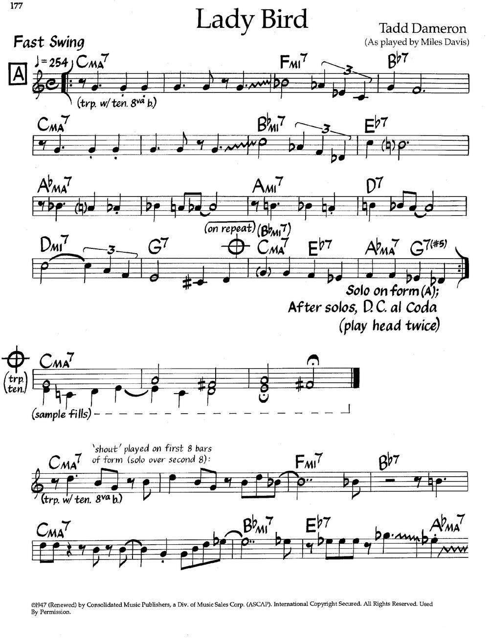 Lady Bird（爵士钢琴曲）钢琴曲谱（图1）