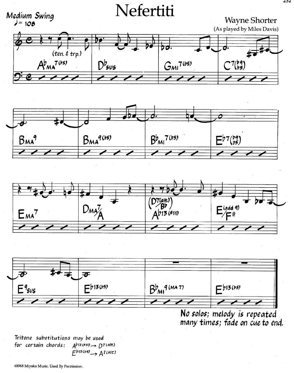 Nefertiti（爵士钢琴曲）钢琴曲谱（图1）