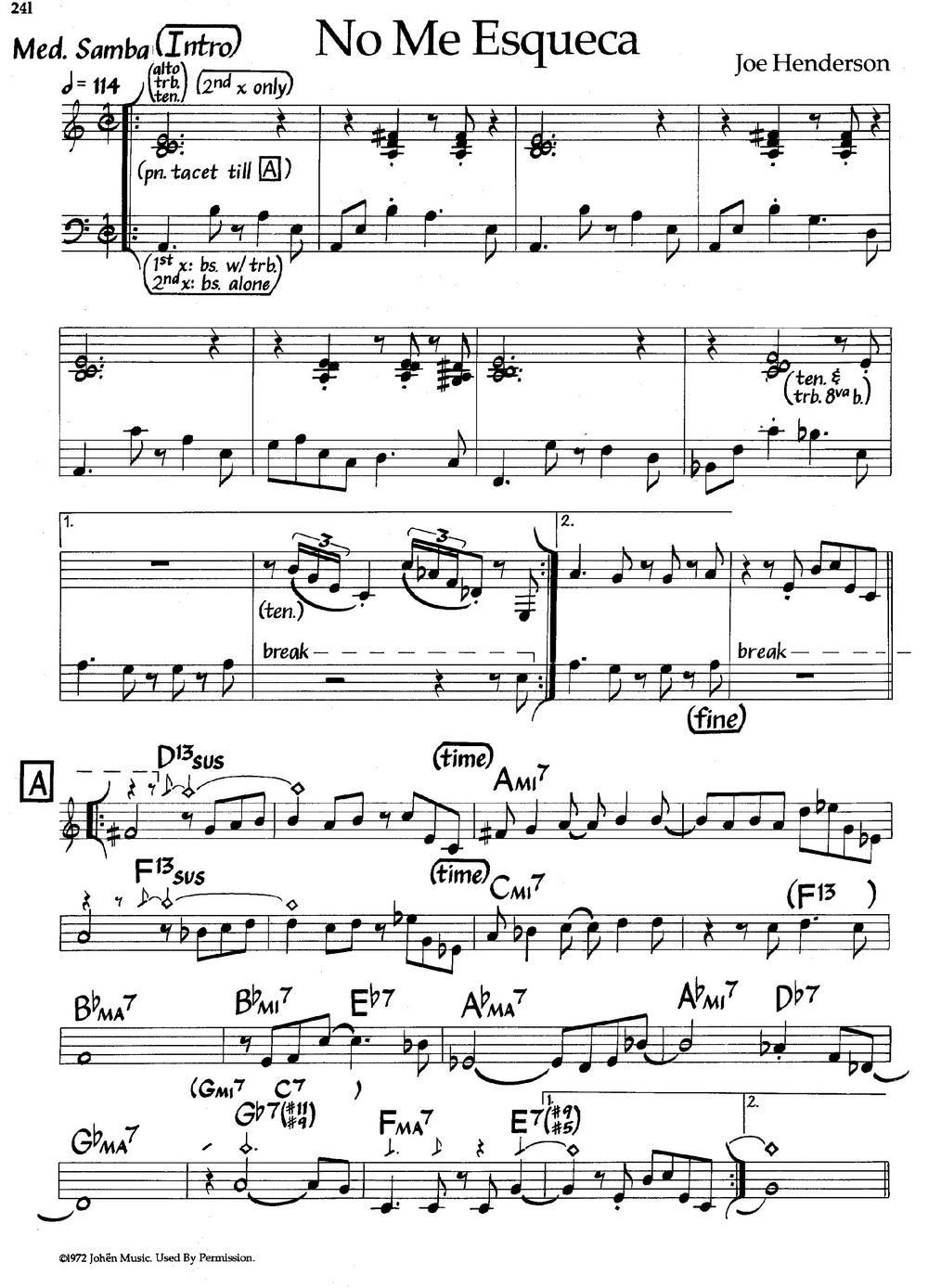 No Me Esqueca（爵士钢琴曲）钢琴曲谱（图1）