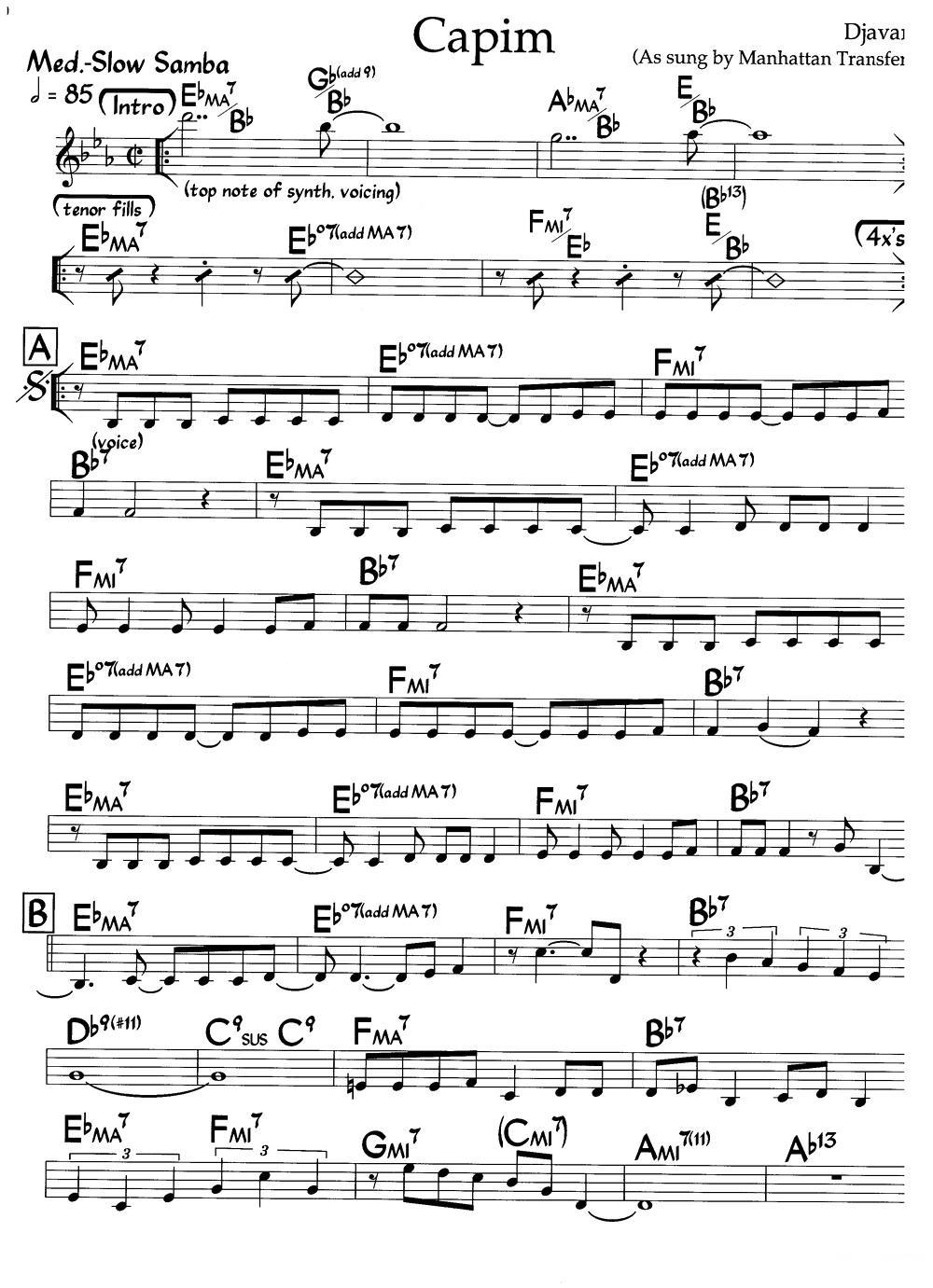 Capim（爵士钢琴曲）钢琴曲谱（图1）
