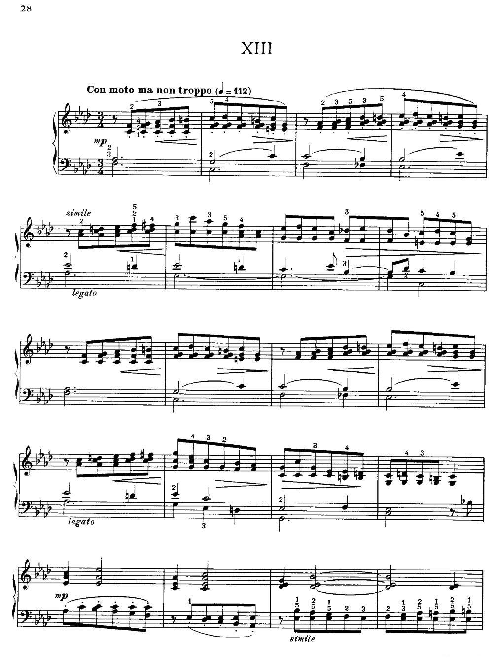 20 Petites Etudes, Op.91（20首小型练习曲）（13）钢琴曲谱（图1）