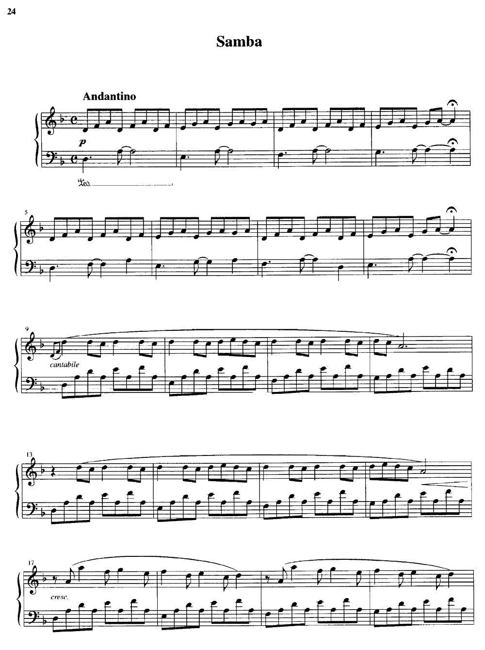 Samba钢琴曲谱（图1）