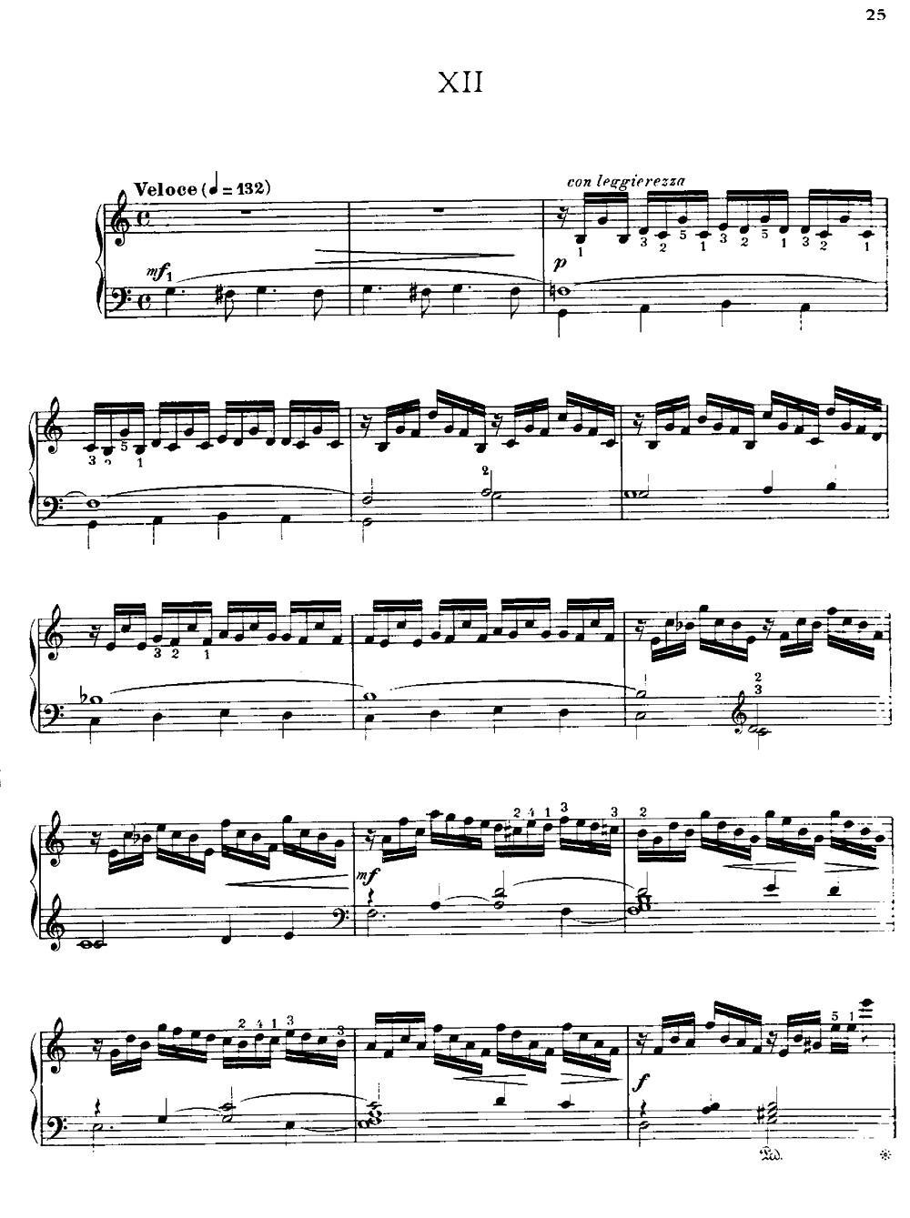 20 Petites Etudes, Op.91（20首小型练习曲）（12）钢琴曲谱（图1）