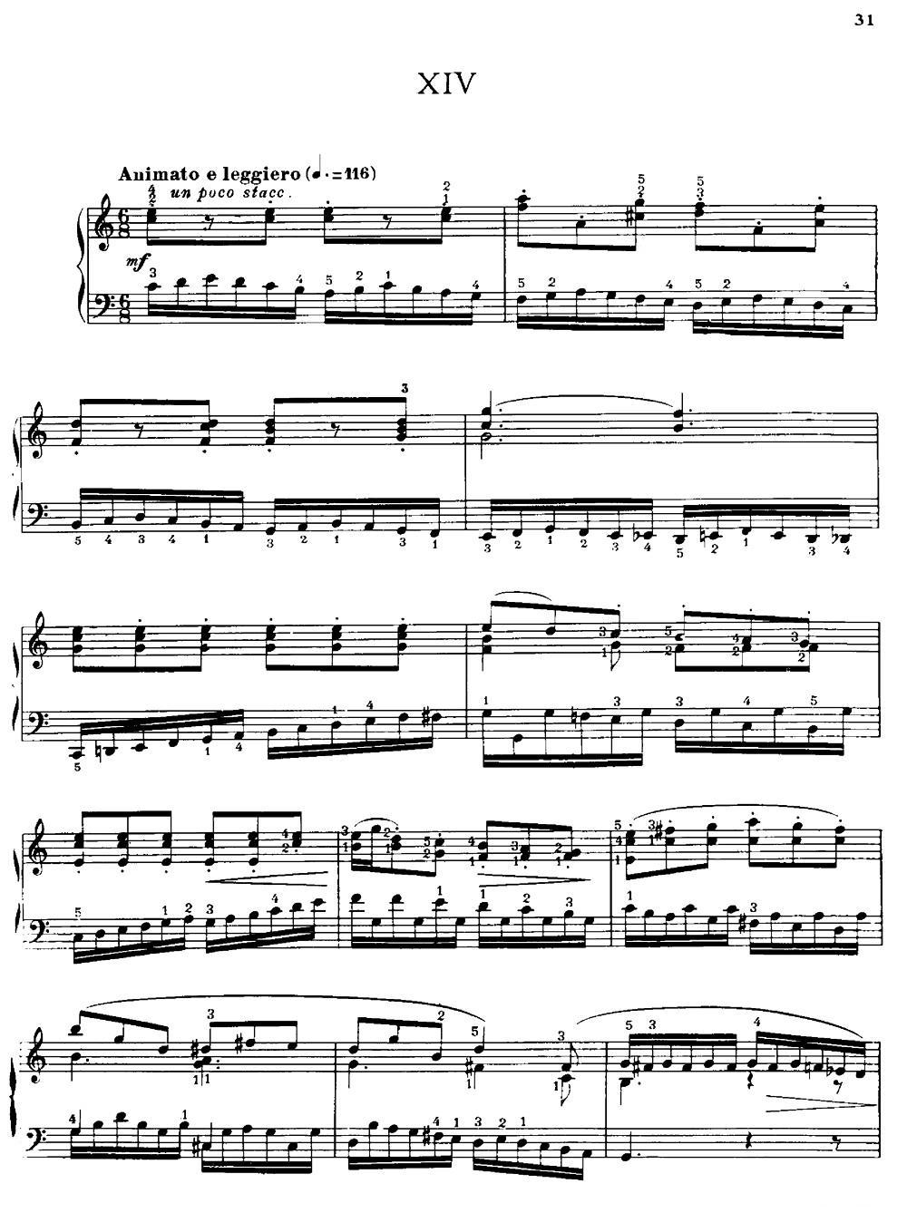 20 Petites Etudes, Op.91（20首小型练习曲）（14）钢琴曲谱（图1）