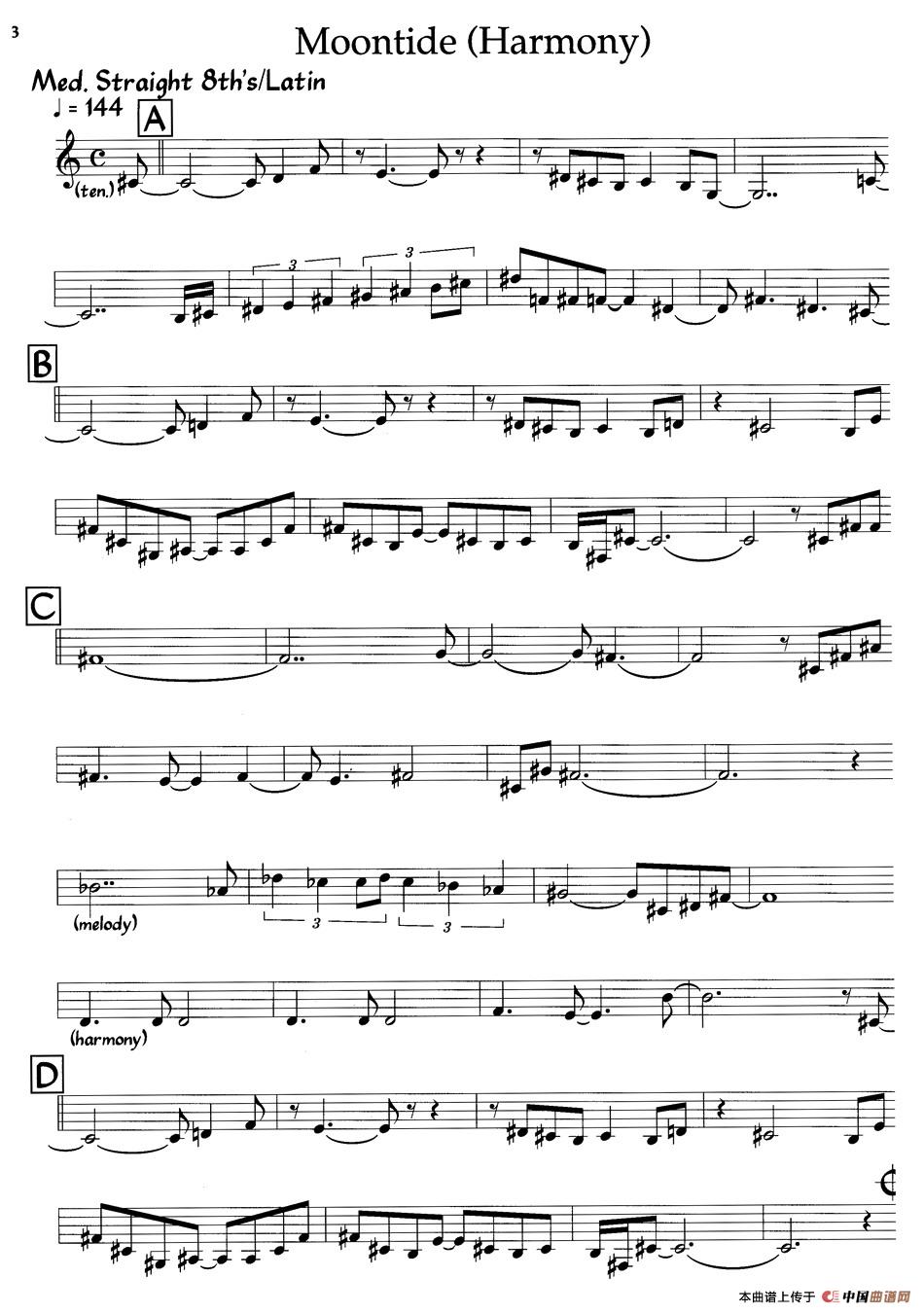  Moontide（Harmony）（爵士钢琴曲）钢琴曲谱（图1）