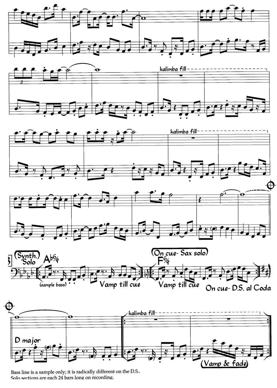 Mozambbique（莫桑比克）（爵士钢琴曲）钢琴曲谱（图2）
