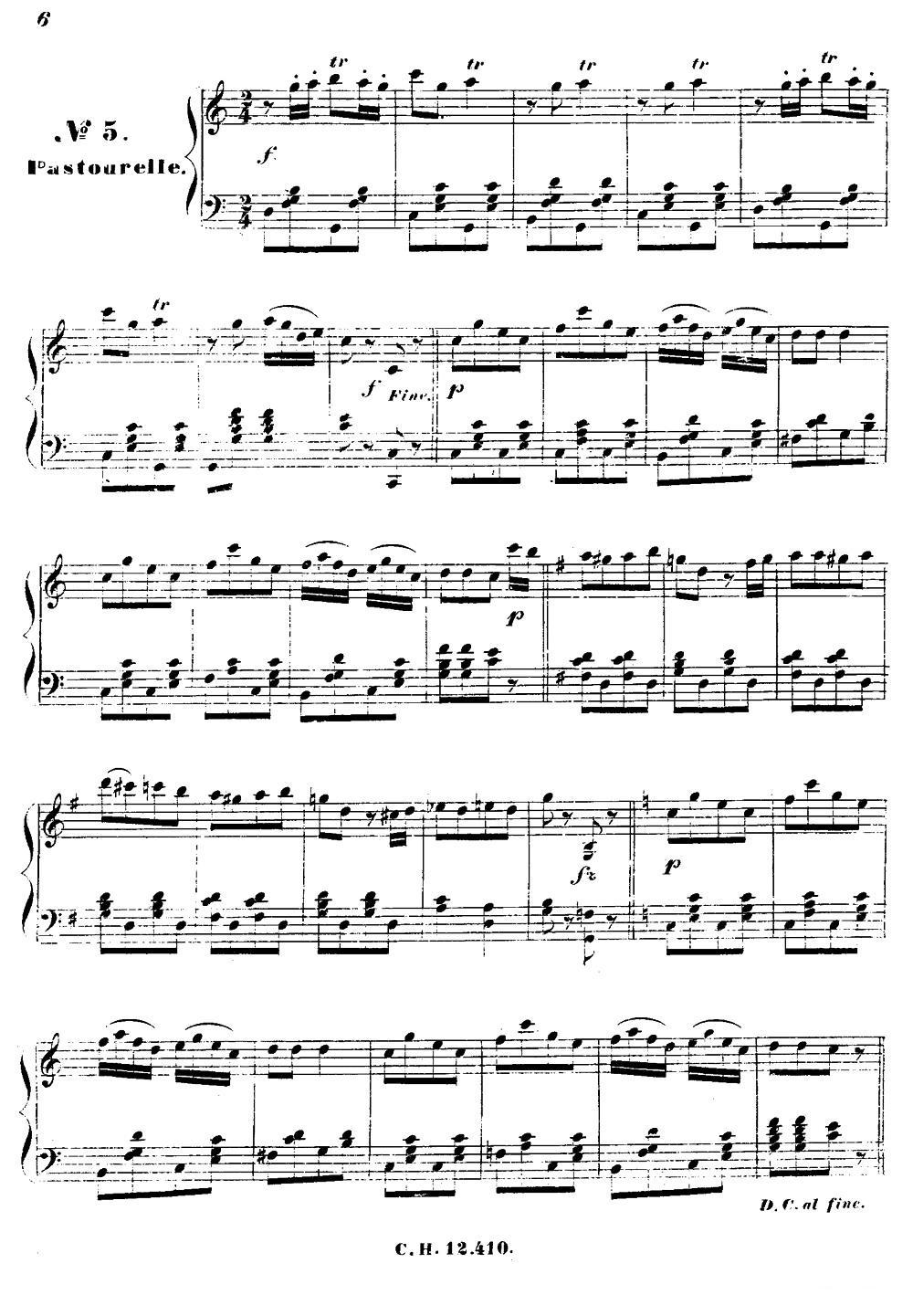 康康舞曲（奥菲斯四对舞）钢琴曲谱（图5）