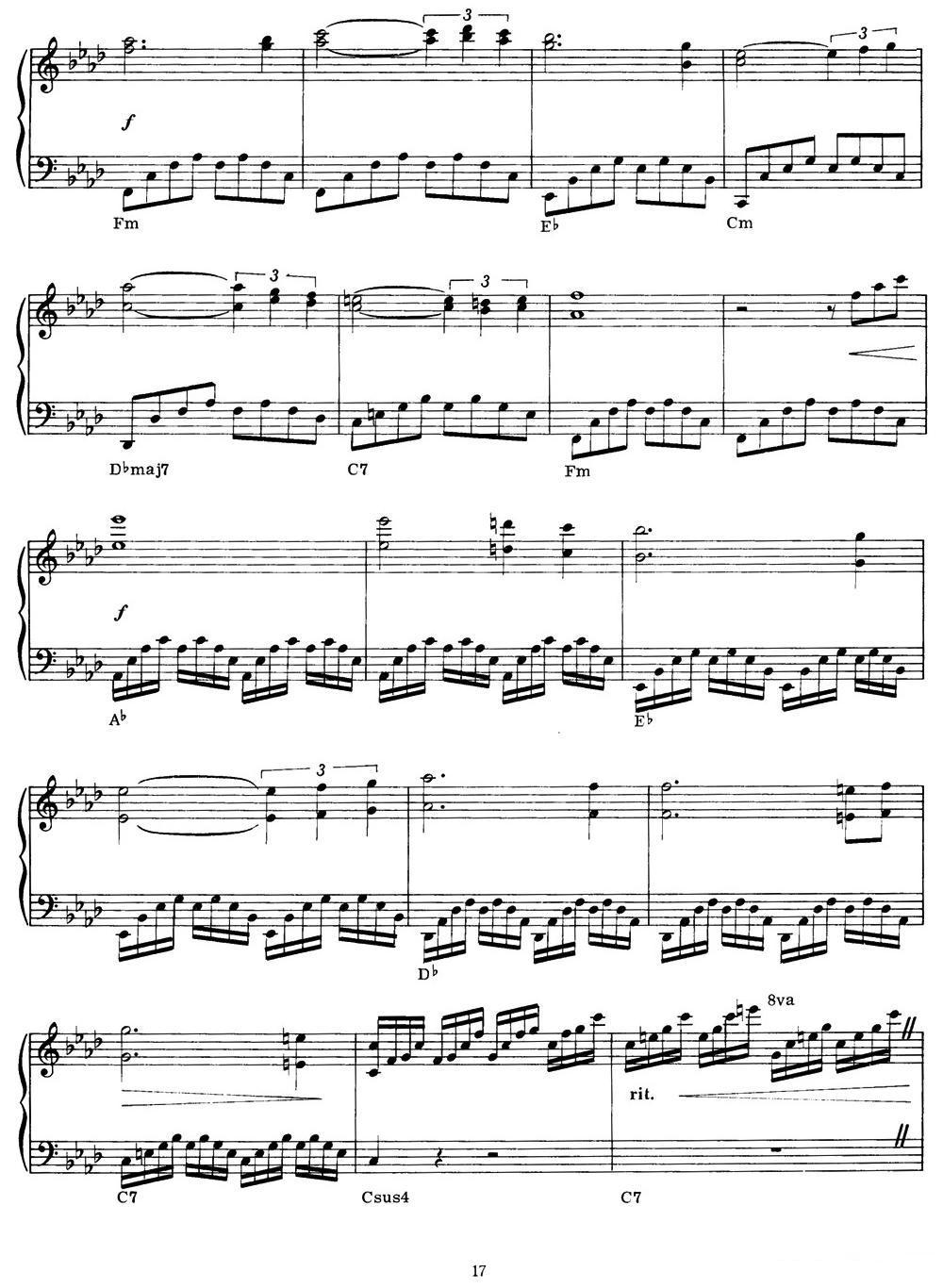 Greensleeves（绿袖子）钢琴曲谱（图7）