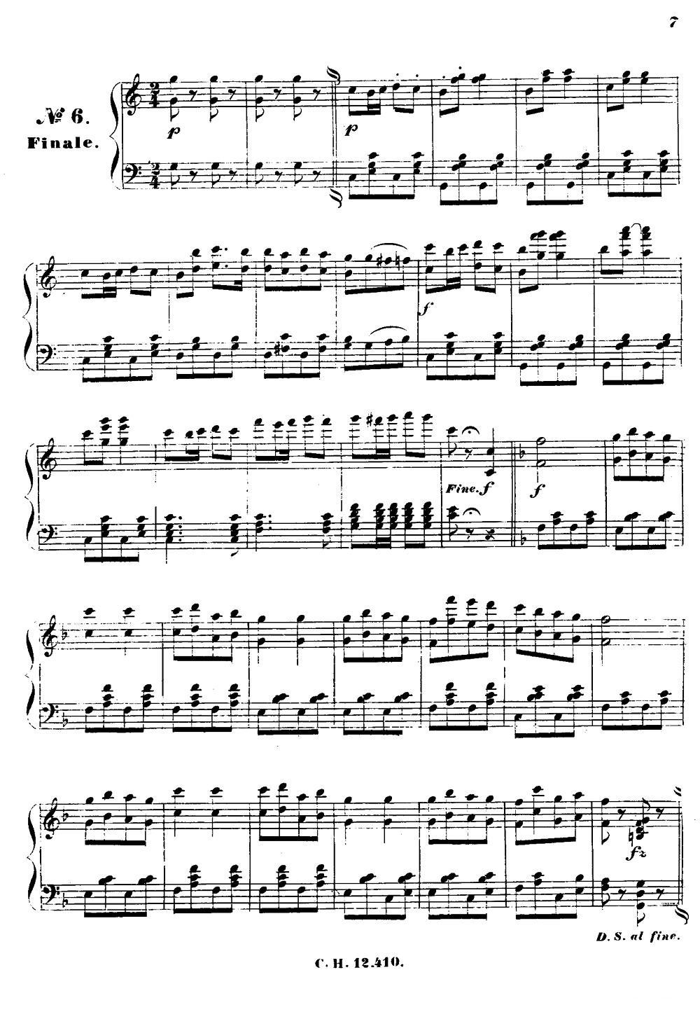 康康舞曲（奥菲斯四对舞）钢琴曲谱（图6）