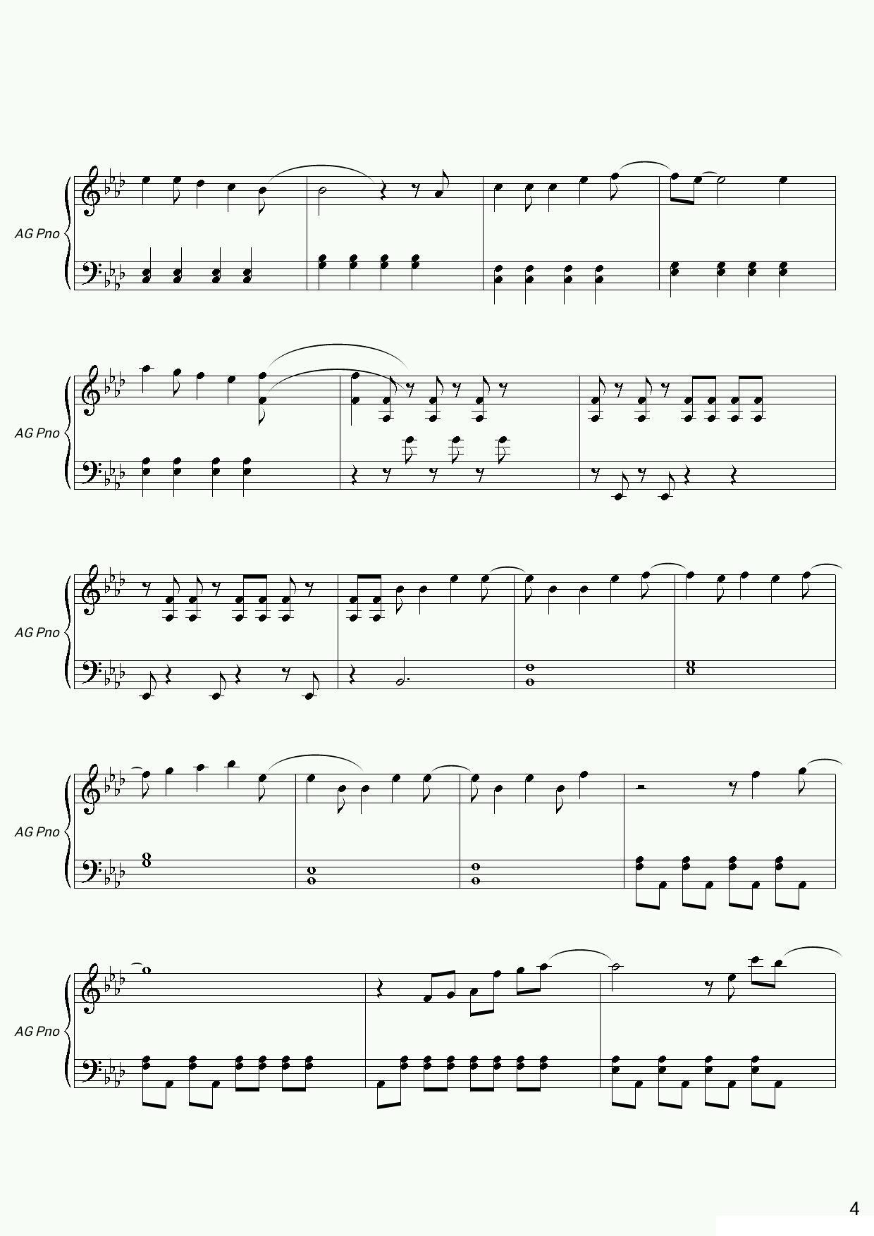 冰雪奇缘钢琴曲谱（图4）