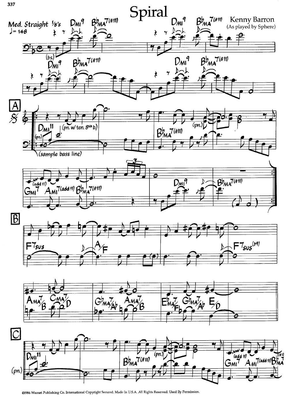 Spiral（爵士钢琴曲）钢琴曲谱（图1）