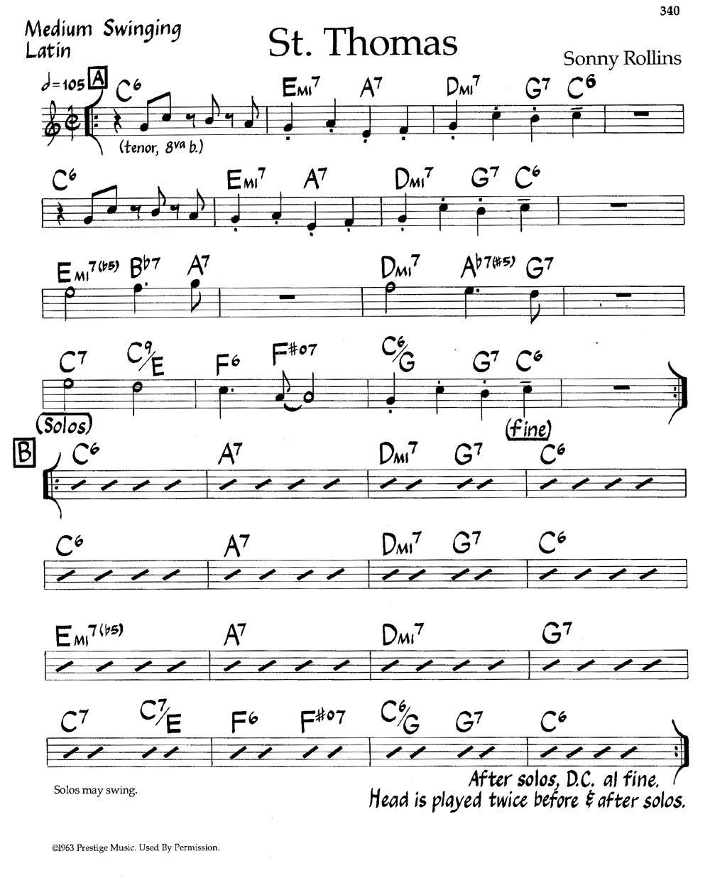 St.Thomas（爵士钢琴曲）钢琴曲谱（图1）