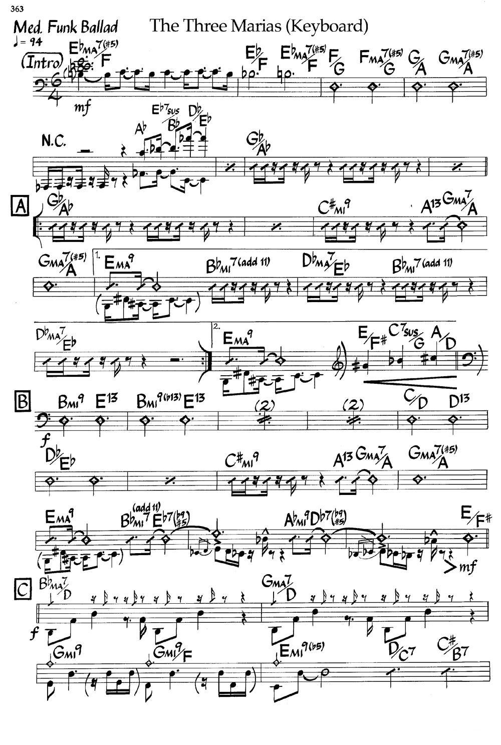 The Three Marias（爵士钢琴曲）钢琴曲谱（图5）