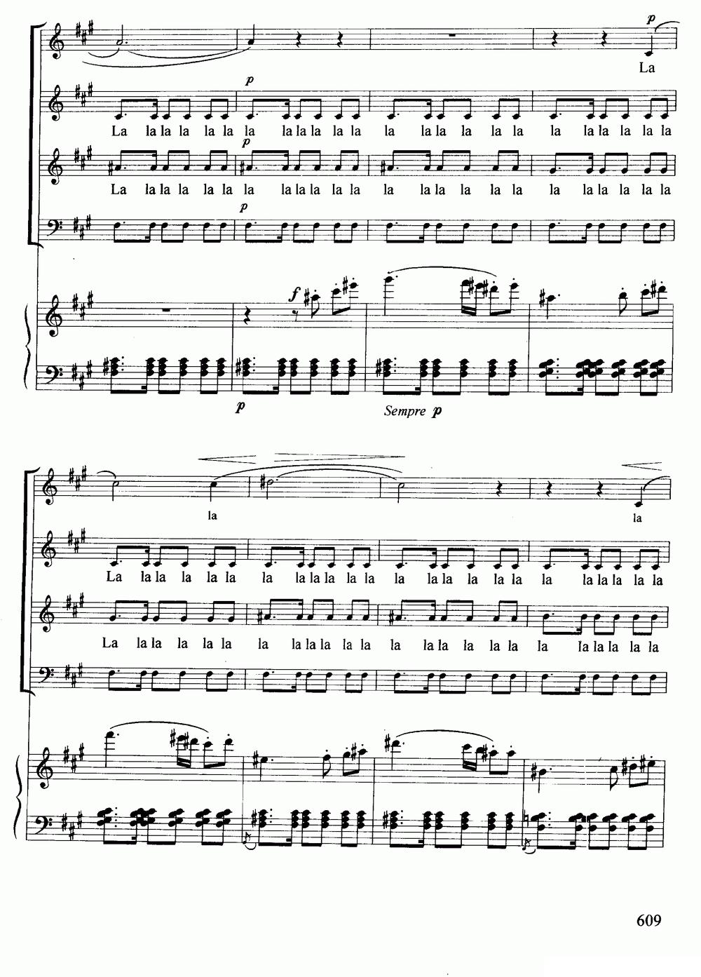 波西米亚人之舞（选自歌剧《卡门》）（混声合唱、正谱）钢琴曲谱（图6）