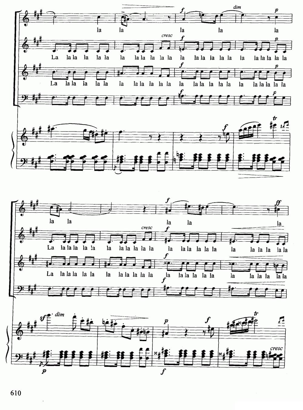 波西米亚人之舞（选自歌剧《卡门》）（混声合唱、正谱）钢琴曲谱（图7）