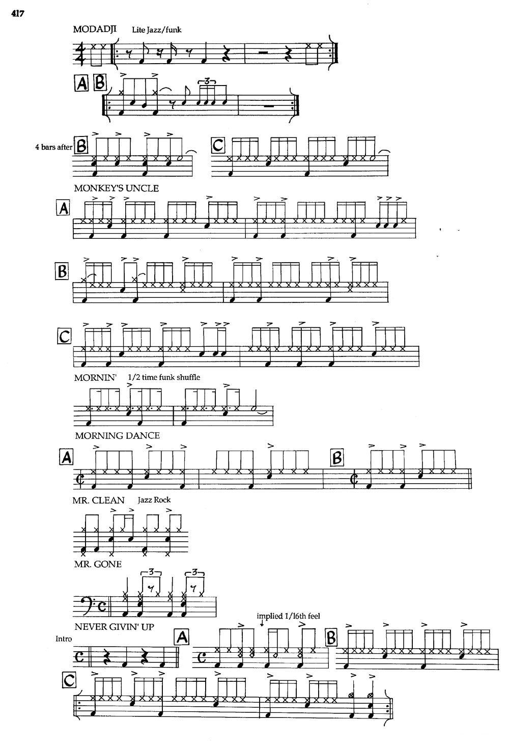 APPENDIXI - sample Drun Parts（爵士钢琴曲）钢琴曲谱（图5）