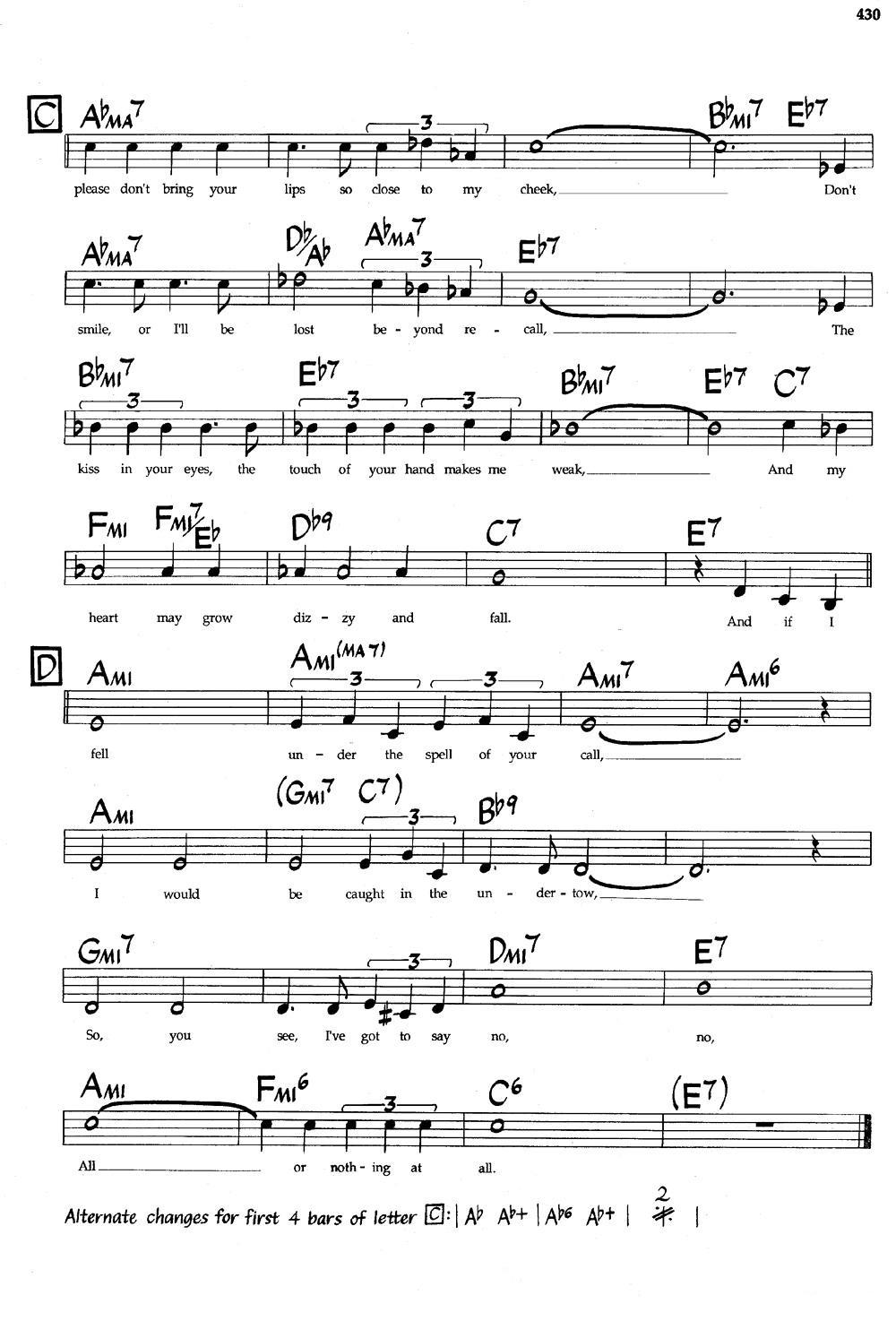All Or Nothing At Al（带和弦五线谱）钢琴曲谱（图2）