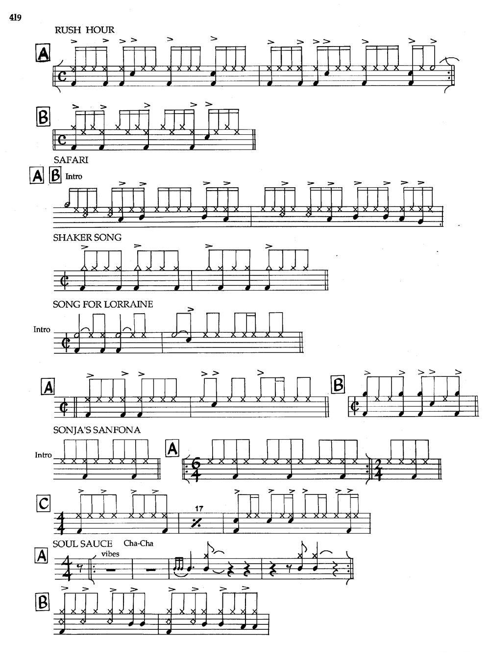 APPENDIXI - sample Drun Parts（爵士钢琴曲）钢琴曲谱（图7）
