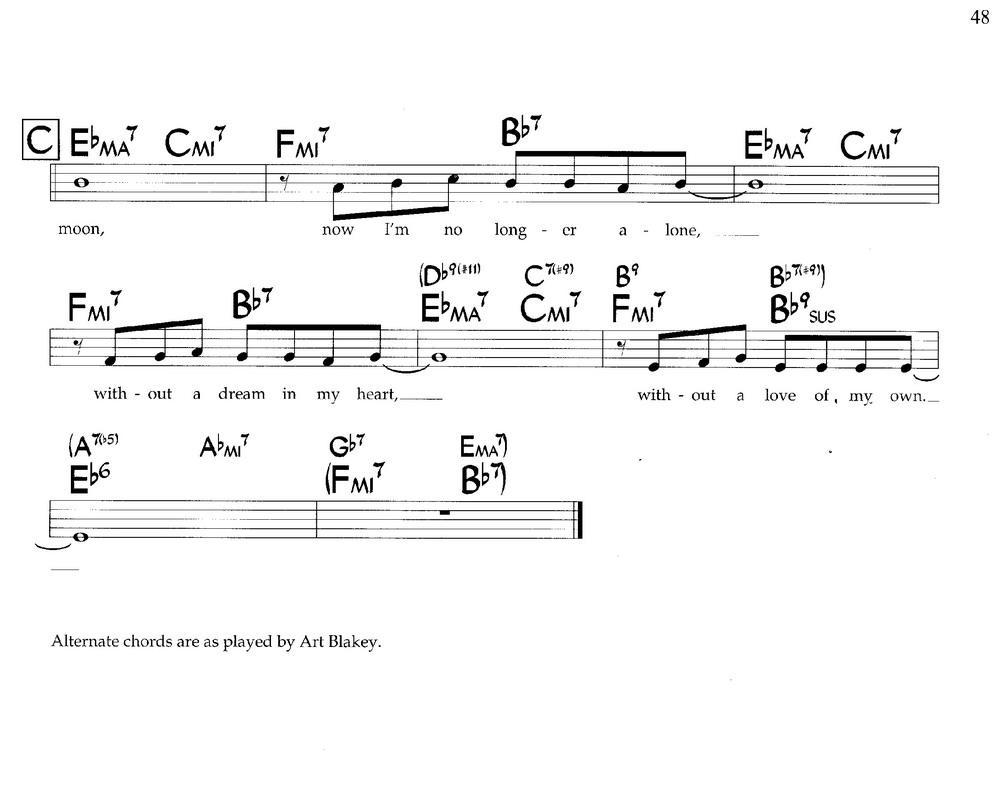Blue Moon（带和弦五线谱）钢琴曲谱（图2）