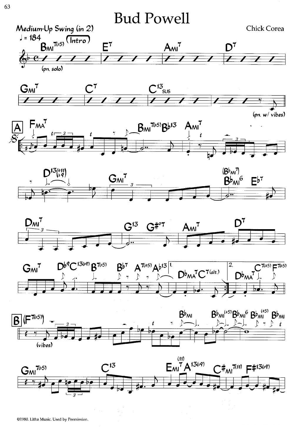 Bud Powell（爵士钢琴曲）钢琴曲谱（图1）