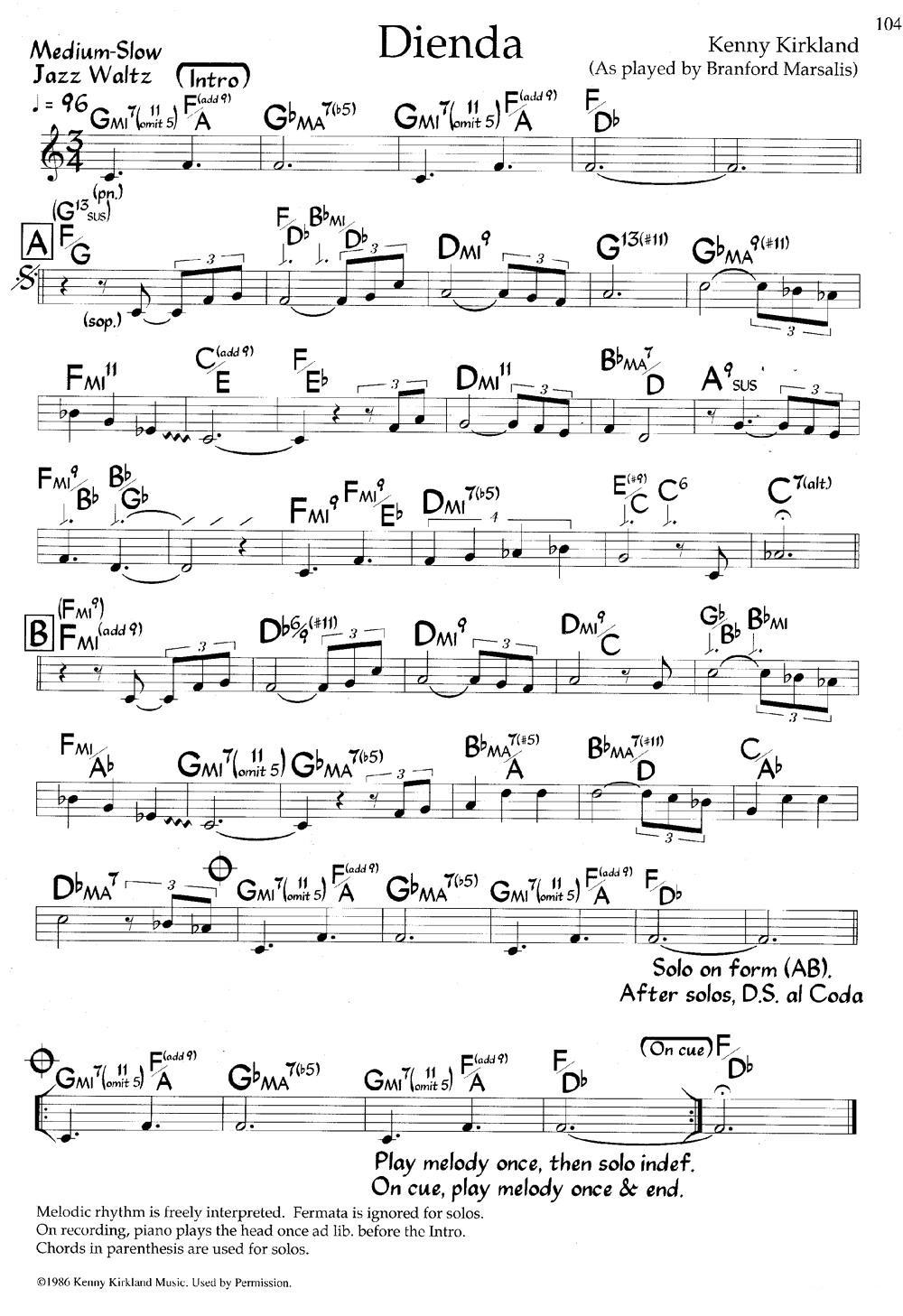 Dienda（爵士钢琴曲）钢琴曲谱（图1）