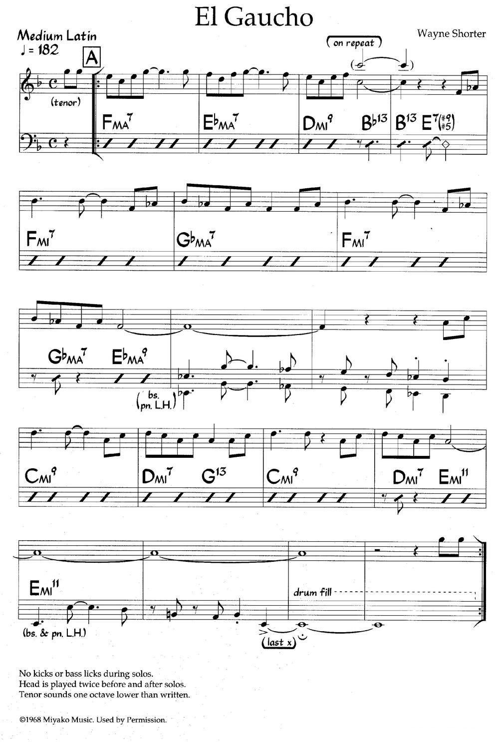 El Gaucho（爵士钢琴曲）钢琴曲谱（图1）