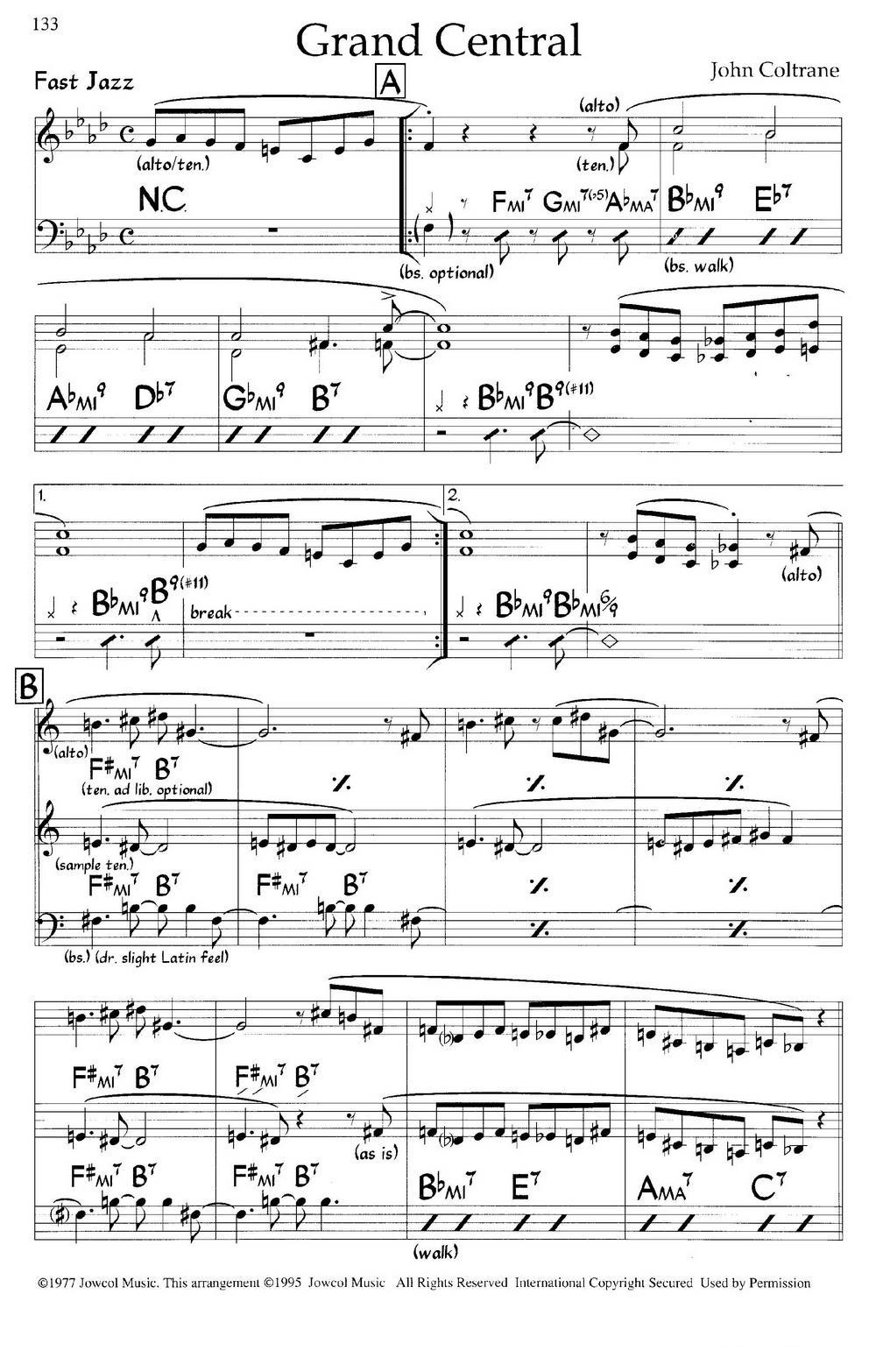 Grand Central（爵士钢琴曲）钢琴曲谱（图1）