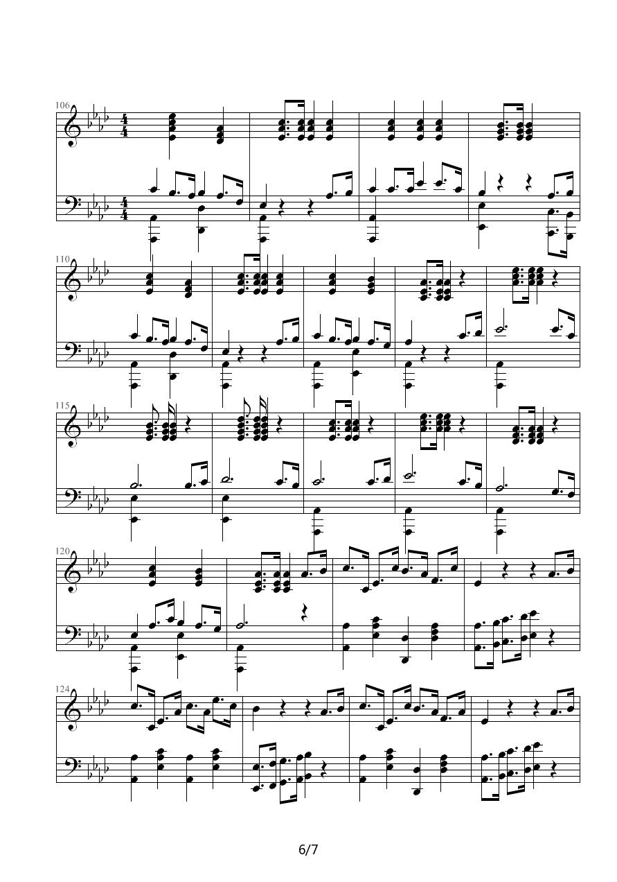 SWEET BYE AND BYE（甜蜜奏鸣曲）钢琴曲谱（图6）
