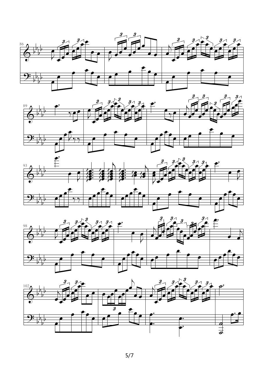 SWEET BYE AND BYE（甜蜜奏鸣曲）钢琴曲谱（图5）