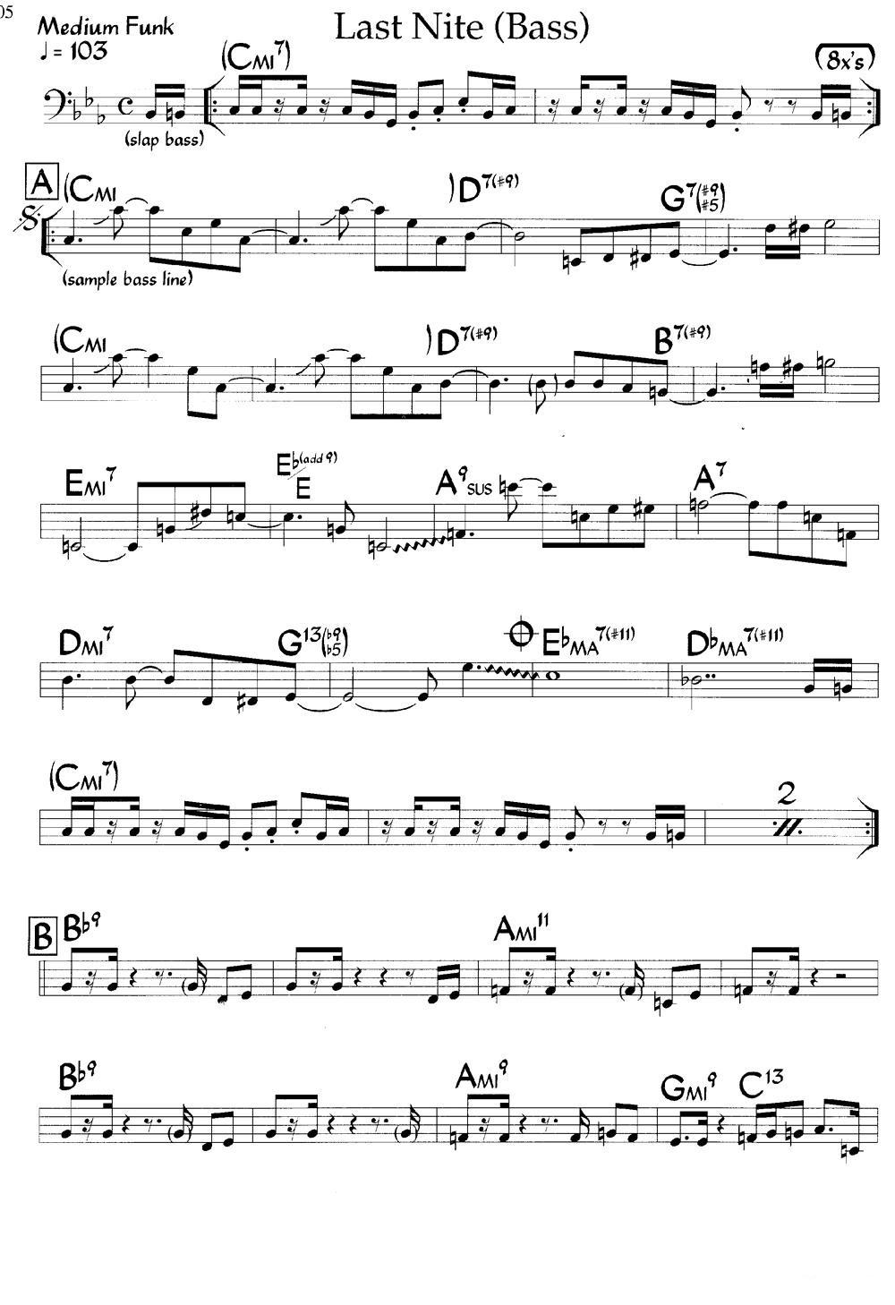 Last Nite（爵士钢琴曲）钢琴曲谱（图3）