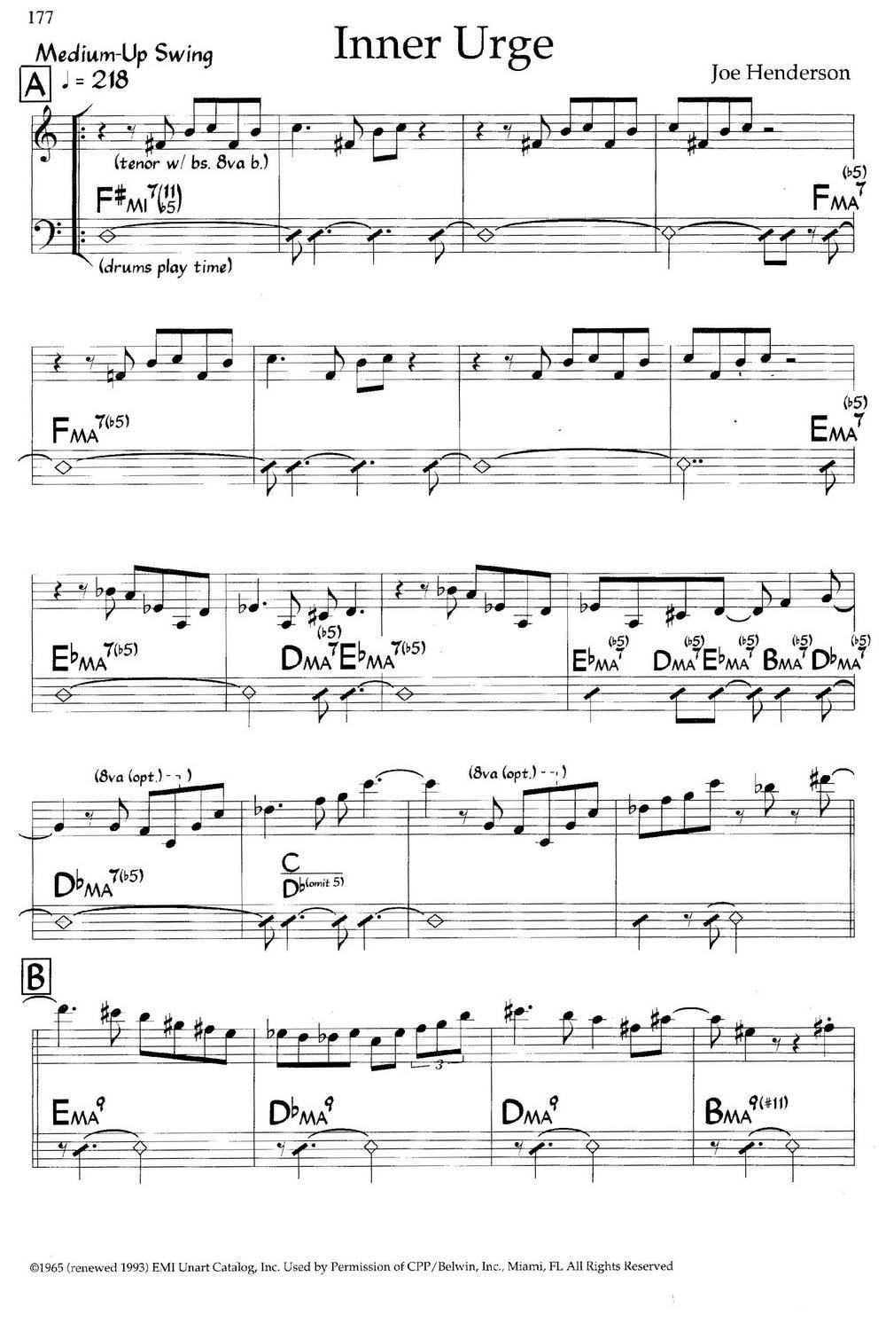 Inner Urge（爵士钢琴曲）钢琴曲谱（图1）