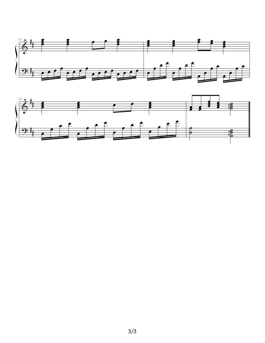 飞吧 小鸟钢琴曲谱（图3）