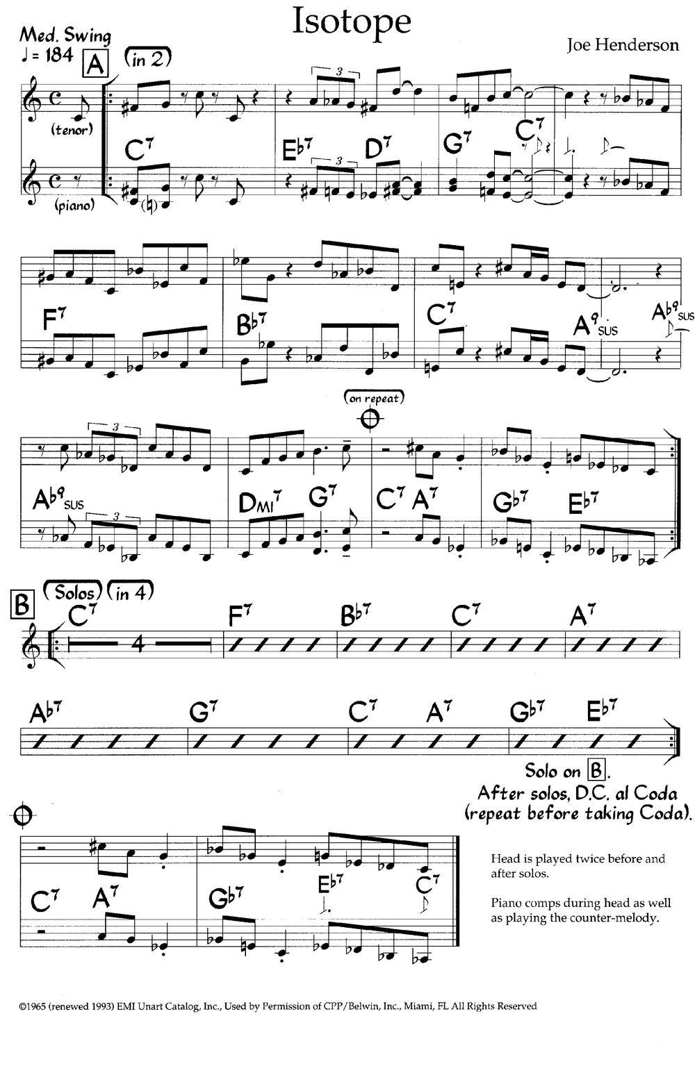 Isotope（爵士钢琴曲）钢琴曲谱（图1）