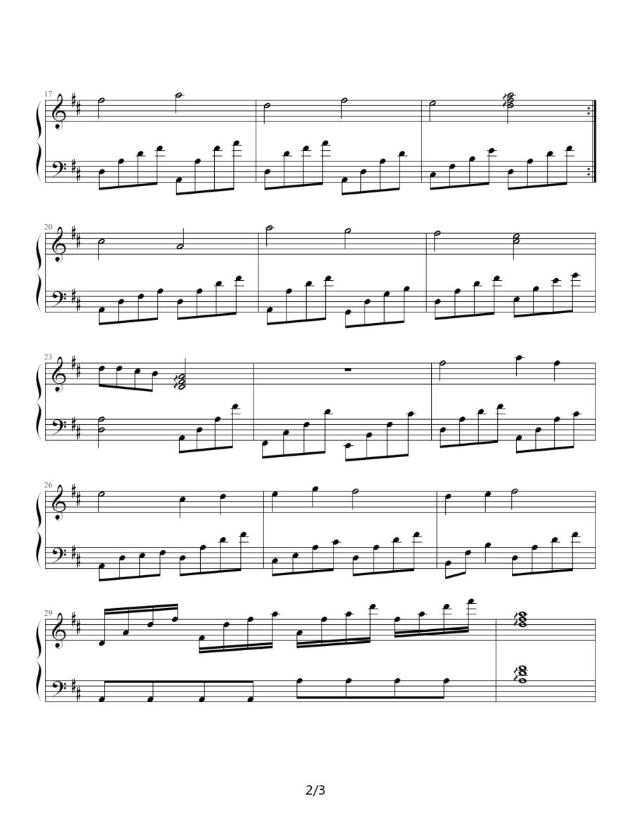 飞吧 小鸟钢琴曲谱（图2）