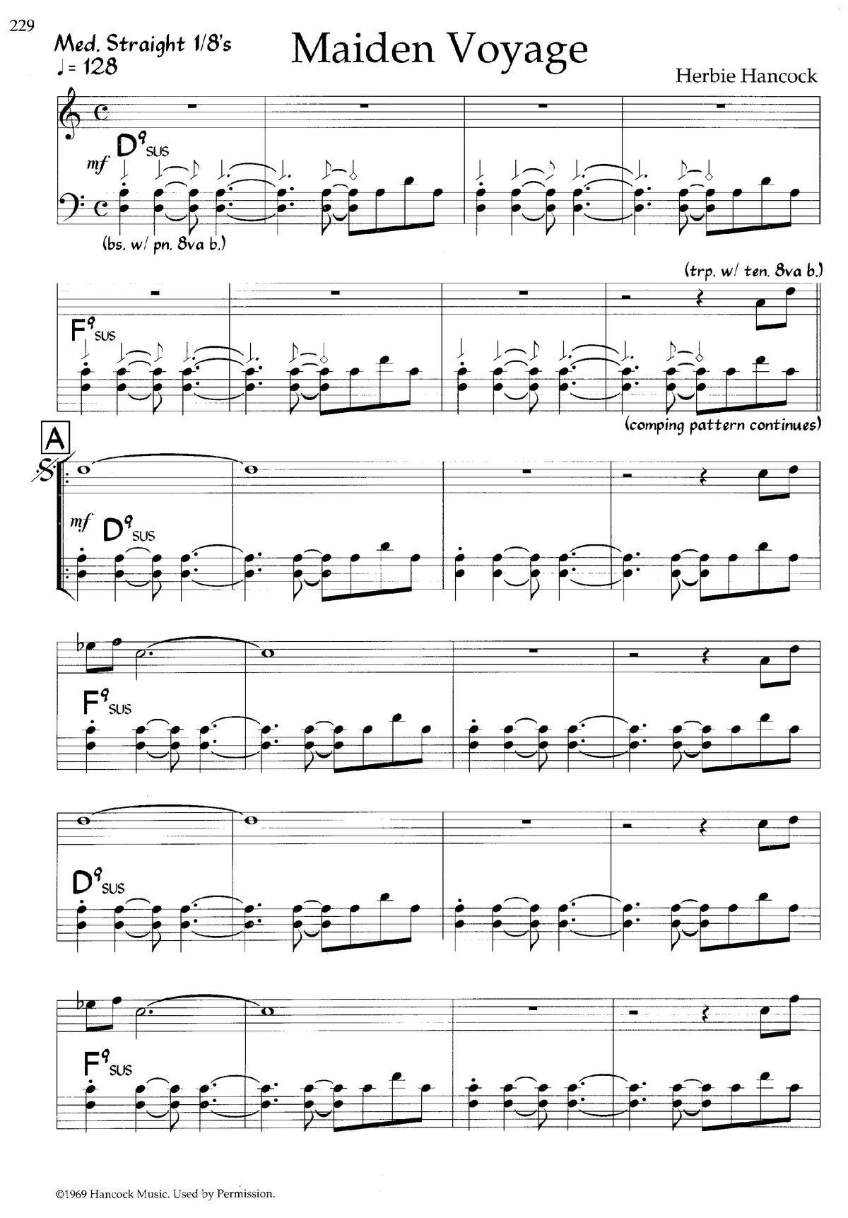 Maiden Voyage（爵士钢琴曲）钢琴曲谱（图1）