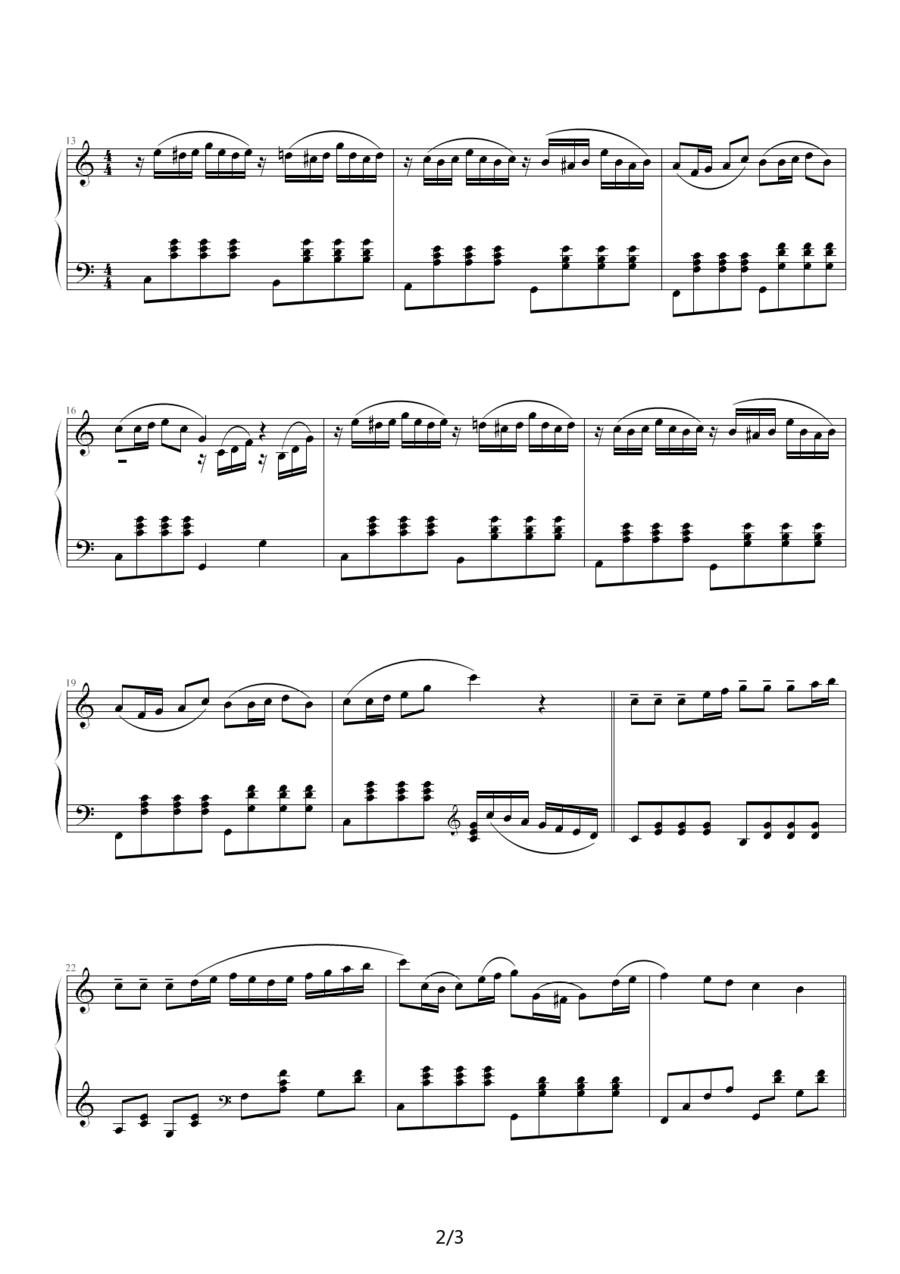 第四号奏鸣曲·田园钢琴曲谱（图2）