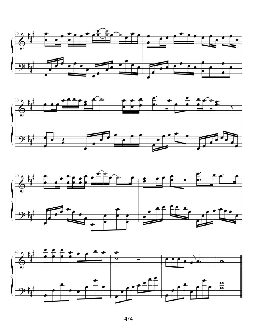 羽毛钢琴曲谱（图4）