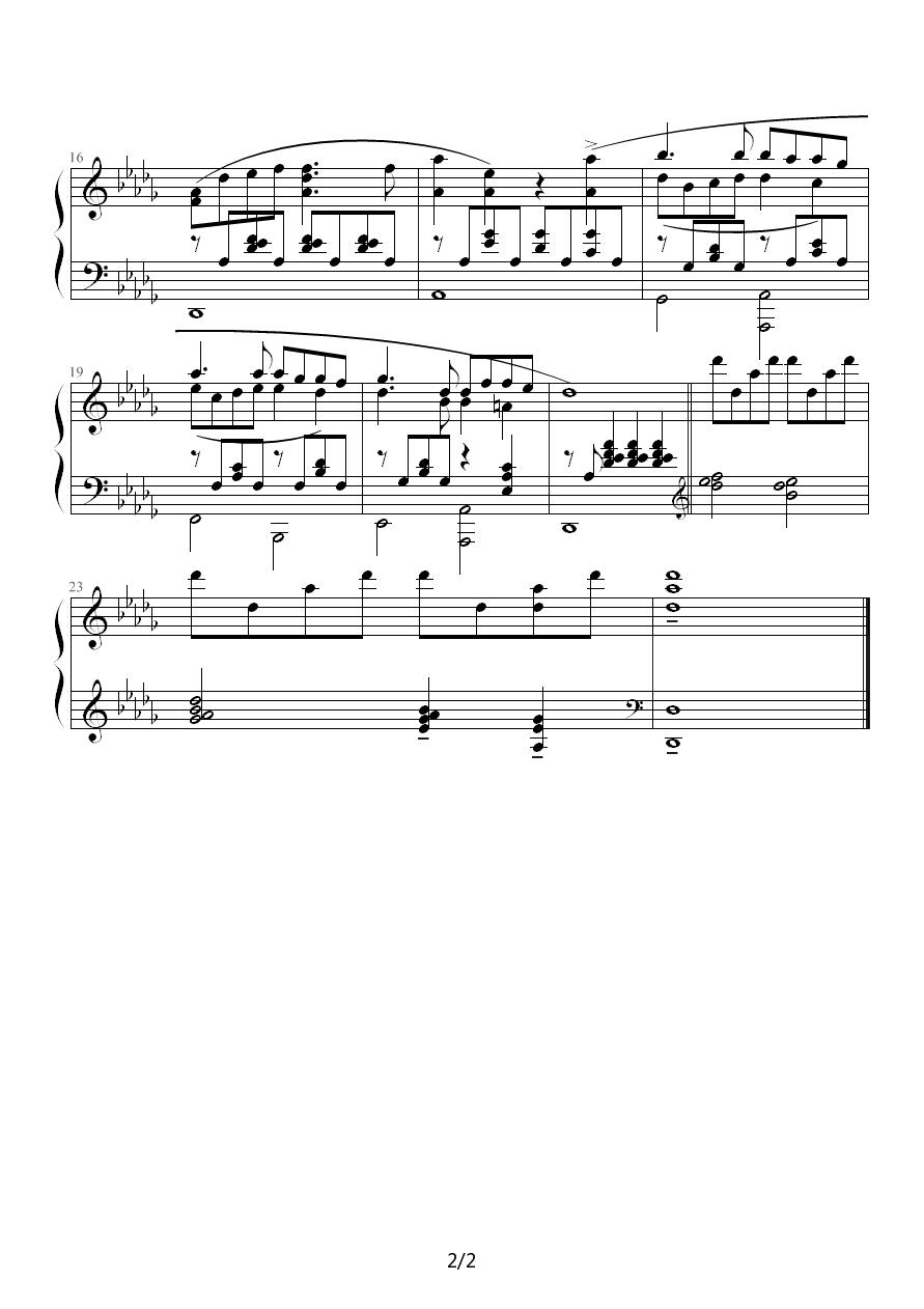 雨上がり（雨后）（六月）钢琴曲谱（图2）