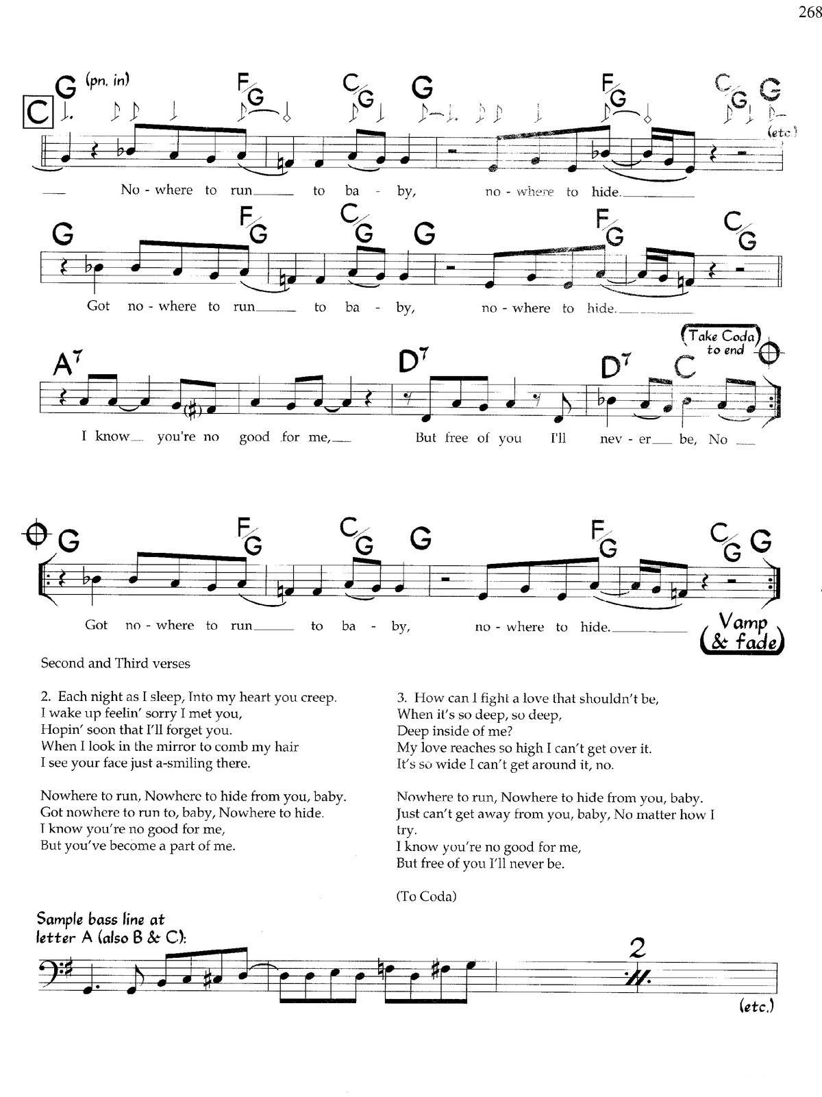 Nowhere to Run（带和弦五线谱）钢琴曲谱（图2）